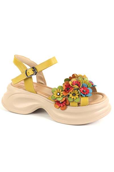 PASS Collection Sandale dama piele naturala 3OLY80012B 08 N-galben-39