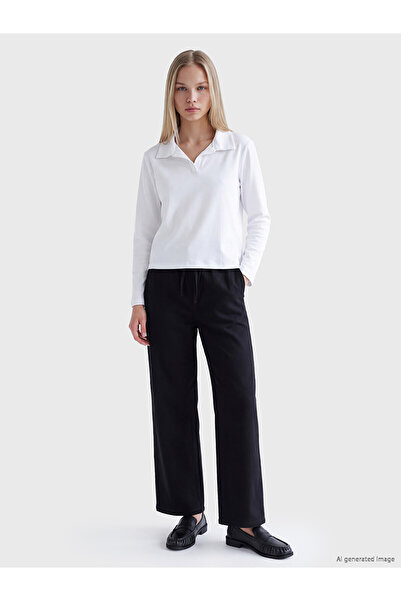 LC Waikiki Alita City Farkıyla Natuvera Black Denim Straight Wideleg Elastic ...