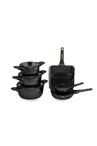 caldo Black 10-Piece Pot Set by Caldo