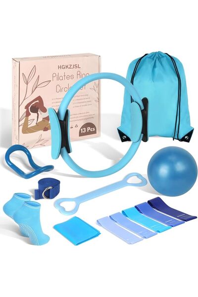 GENERAL Home Pilates Essentials Kit for Women,Pilates Equipment Set with 9 In...