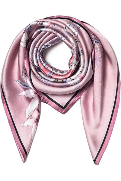 GENERAL SHIROUYU 100% Pure Mulberry Silk Scarf 35" Large Square Lightweight H...