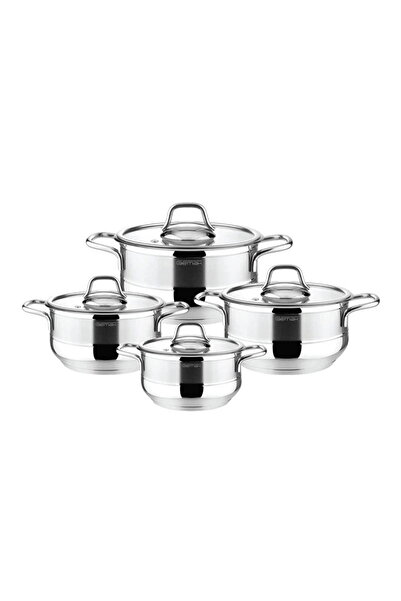 gemak Turkey 8 Piece Stainless Steel Pot Set