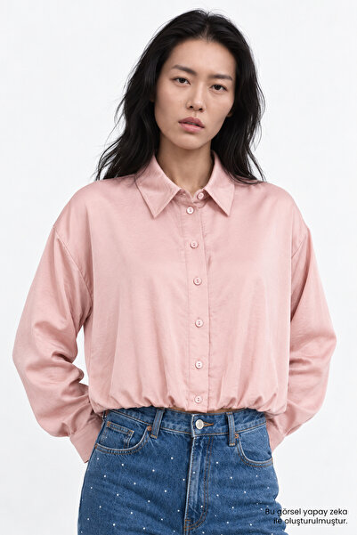 Exquise Regular Shirt with Elasticated Skirt and Buttoned Cuffs