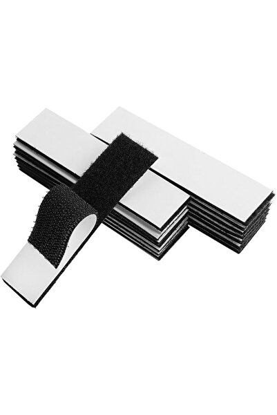 Melsan 1x4 inch Hook and Loop Strips with Adhesive - 15 Sets, Strong Back Adh...