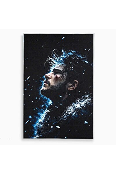 Luxcanva Tablou Canvas Gandurile lui Snow 70x100 cm cu Rama Argintiu Portret ...