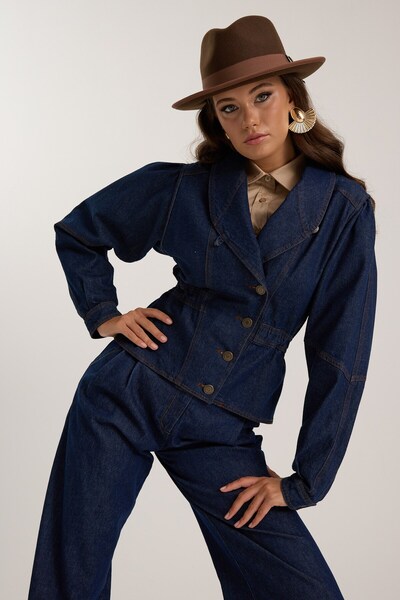 NOK İSTANBUL NOK Signature Power Kot Ceket Koyu Mavi