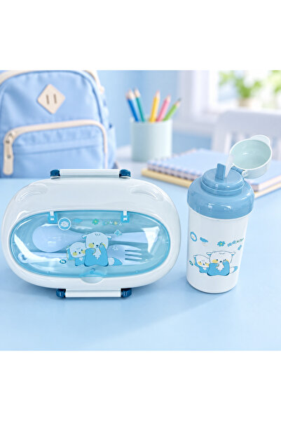 MUBX Set cutie de prânz pentru copii, recipient de depozitare cu compartiment...