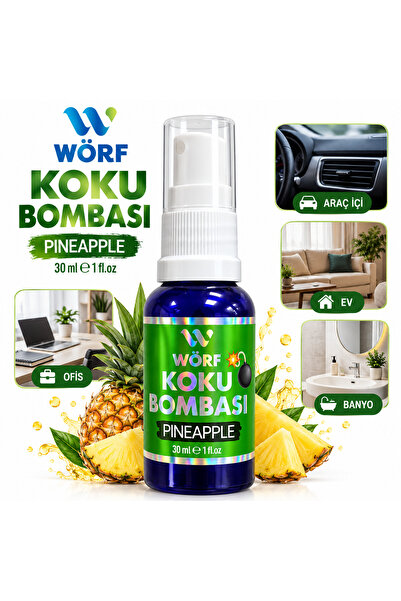 Beyhekim Hırdavat Wörf Koku Bombası Pineapple 30 ml Ananas Kokulu Araç Ev Ofi...