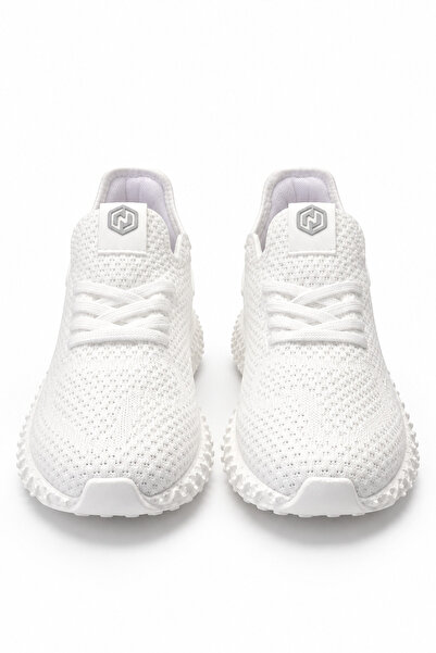 Tonny Black Unisex Beyaz Örgü File Detaylı Bağcıklı Sneaker