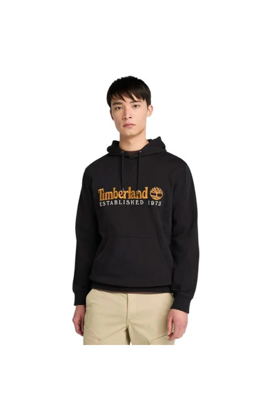 Timberland سترة رجالية سوداء مطرزة بشعار Bb Hoo تم إنشاؤها عام 1973