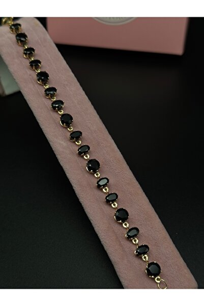 Alsem Store Elegant Stone Bracelet for Women Stylish Crystal Stone Bracelet with Silver Gold Black Color Options