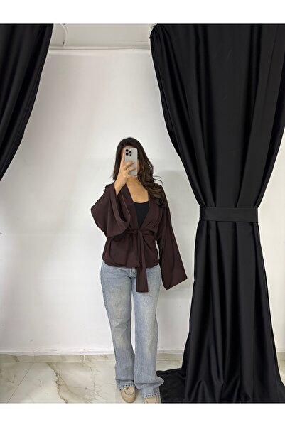 Lahzaa Acı kahve kısa kimono