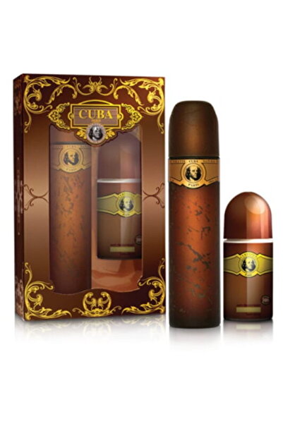 Cuba Set Original Gold bărbați, EDT 100 ml + deodorant roll-on 50 ml