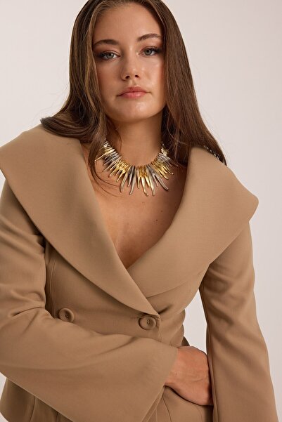 NOK İSTANBUL Lady Di Iconic Blazer Bronze Brown