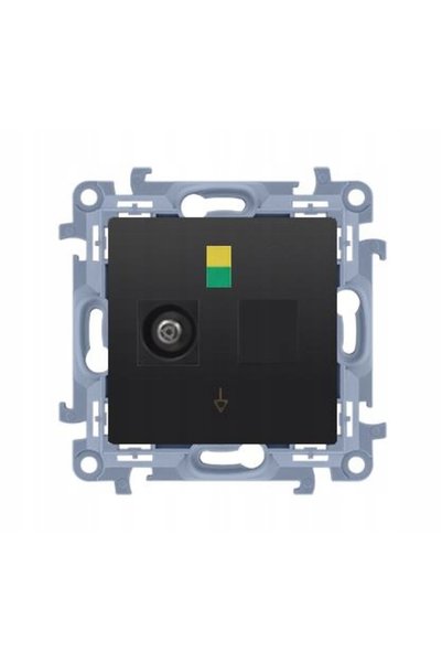 Kontakt-Simon Simon 10 Priză simplă cu potențial egal, negru mat CGEK1.01/49
