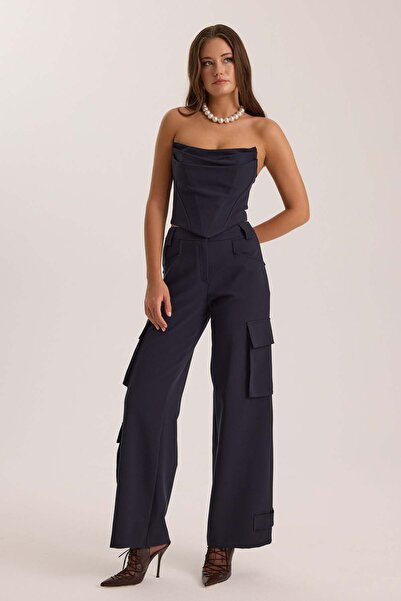 NOK İSTANBUL Iconic Starborn Cargo Pants Dark Blue