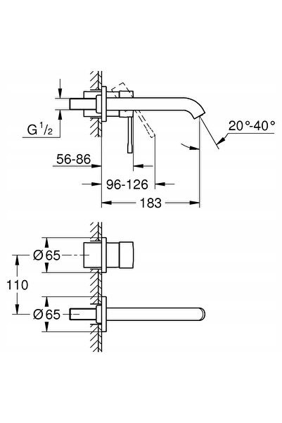 Grohe Baterie de baie Essence M 19408001 Crom
