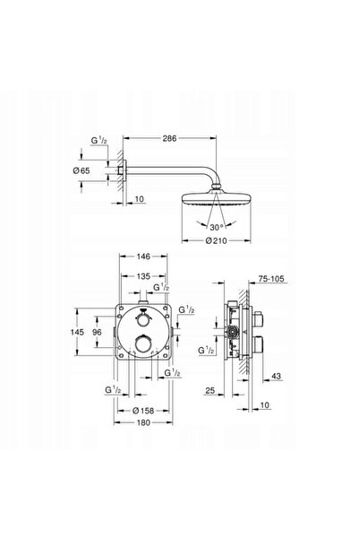 Grohe Tempesta 34726000 Set de duș încastrat cromat