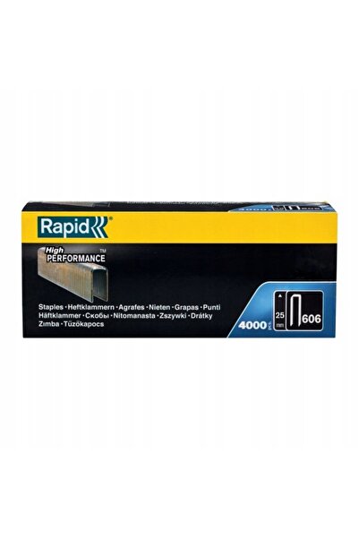 Rapid Agrafe pentru capsator pneumatic tip 606 25mm pachet 4000 bucăți