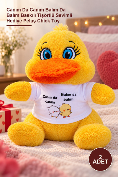 Yenilig 2 Pieces Plush Chick Toy – Cute Gift Plush Chick Toy with the Printed...