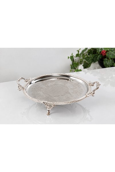 alya home aksesuar Metal Framed Serving Plate 25 cm