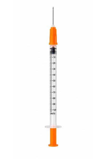Kinmed إبرة أنسولين 0.5 مل، 31G × 6 مم، إبرة ثابتة، معقمة، خالية من اللاتكس، للاستخدام مرة واحدة، 100 قطعة