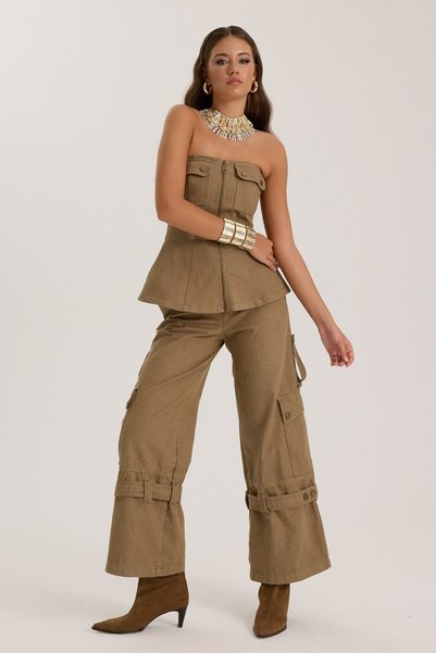 NOK İSTANBUL The Rebel Denim Pant Tint Mink