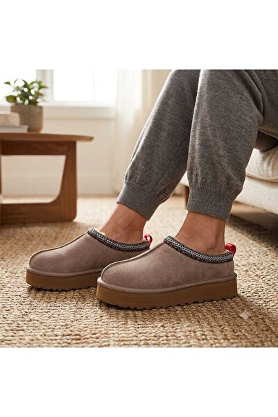 VESEO Women's Comfortable High-Top Suede Furry Boots/Slippers
