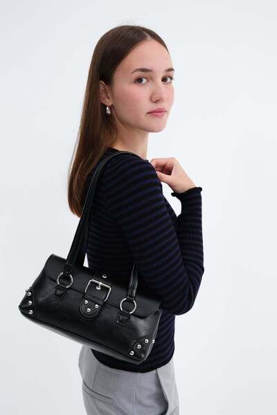 Addax Belt Detailed Hand and Shoulder Bag Ç3008