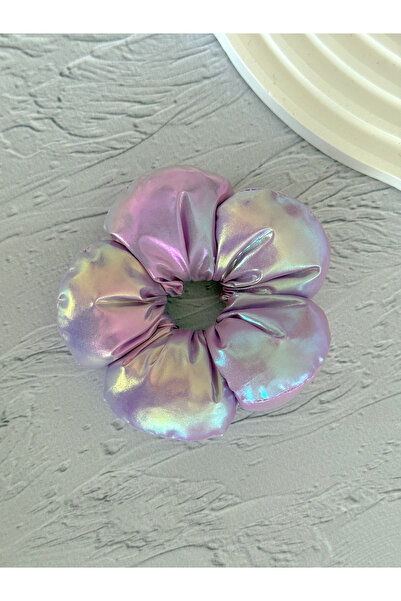 PURPLE'S BİR TUTAM MUTLULUK Satin Textured Floral Model Padded Girls' Bun Hai...