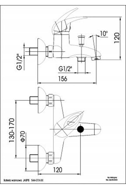 KFA Armatura Baterie de baie montată la suprafață Jaspis 544-010-00 Crom