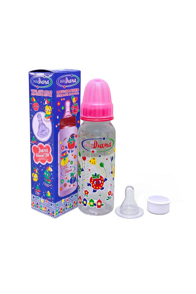 Baby Diana Blue Decorated Feeding Bottle 250ml, Baby Milk Feeding Bottle For ...