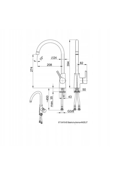 KFA Armatura Angelit 6713-915-00 Crom Baterie