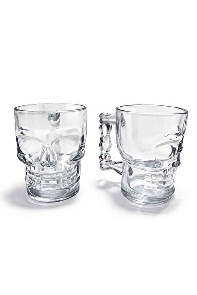 Store 2'li Cam Kurukafa Kupa Bardak Seti 300 ml – Dekoratif Kurukafa Temalı K...