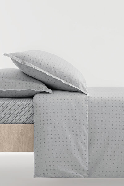 Yataş Keops 100% Cotton Single Duvet Cover Set - Gray
