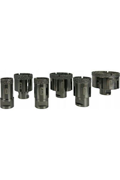 NO BRAND Set de 6 freze carotieră diamantate M14 VACUUM în cutie K2 Linia Ind...