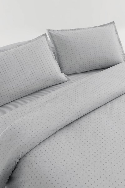 Yataş Keops 100% Cotton Single Duvet Cover Set - Gray