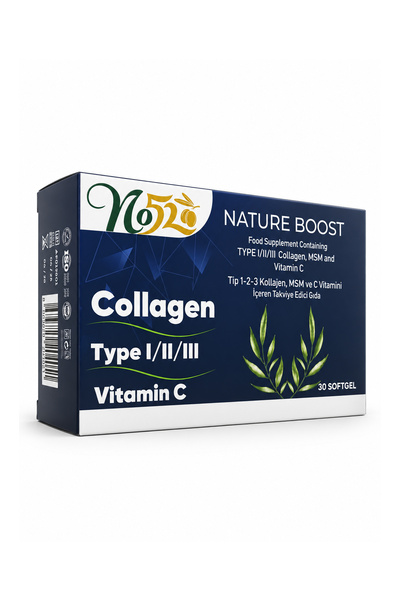 Nature Boost Tip 1-2-3 Kolajen, MSM ve C Vitamini İçeren Takviye Edici Gıda – 30 Softjel