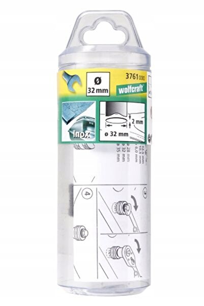 Wolfcraft Freză de 32mm cu rulment cu bile pentru găuri de robinet, cu burghiu