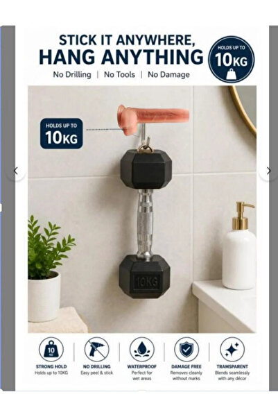 JIUYIN Drill-free self-adhesive hooks; strong, waterproof, and secure hooks s...