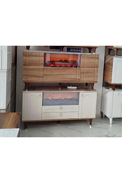 Genel Markalar Şömineli Tv Konsol 80x160