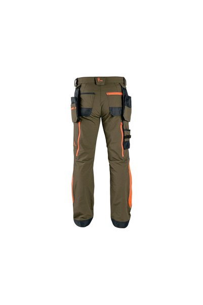 Cxs Pantaloni NAOS verde-portocaliu cu talie, mărimea 56 CX259006