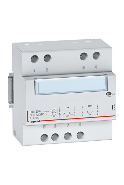 Legrand Transformator de siguranță modular Tr363 12/24 63Va 413098