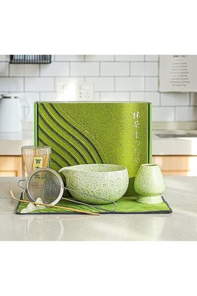 ALMEKAQUZ Matcha tea set,Ceramic Matcha Set with Spout, Matcha Bowl Kit with ...