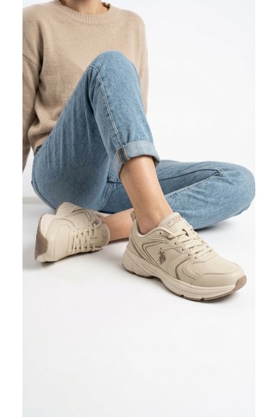 U.S. Polo Assn. Women's Sneaker Daily Sports Shoes Lace-Up Thick Sole Comfortable Walking Casual Stylish Model Solen