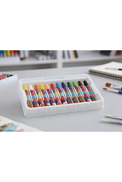 ŞEHRAZAT HANDMADE TASARIM 12 Renk Pastel Boya Seti Yumuşak Yağlı Pastel Boya