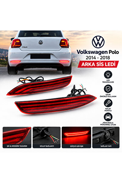 Volkswagen Polo 2014-2018 Uyumlu Arka Sis LED'leri - Sağ/Sol Set