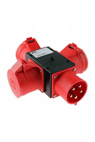 PCE Distribuitor triplu comutat PIESYCE IP44 Intrare 32A 5P Ieșire 3x 32A 5P