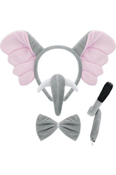 JOYZZZ Children Animal Costumes, 4 Pack Animal Costume Accessories with Headb...