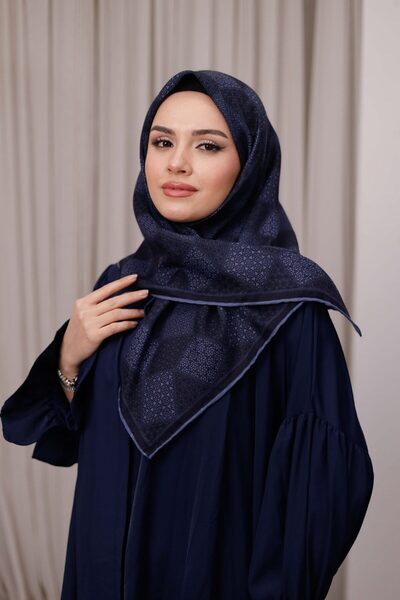 Mosaic Desen Soft Eşarp – Mavi